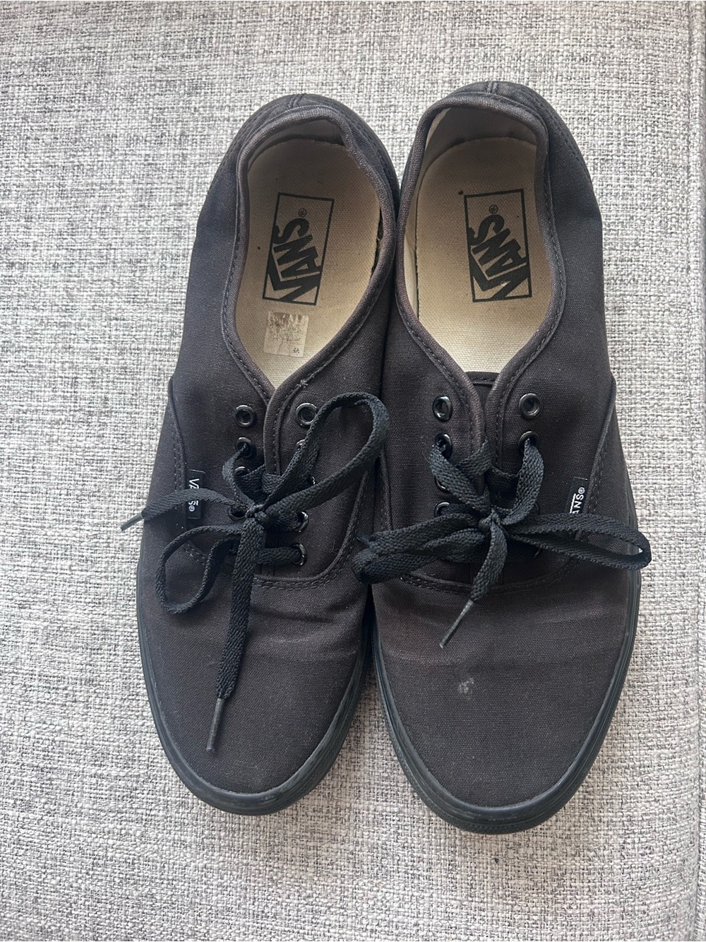 Vans Black Low-Top Canvas Sneakers